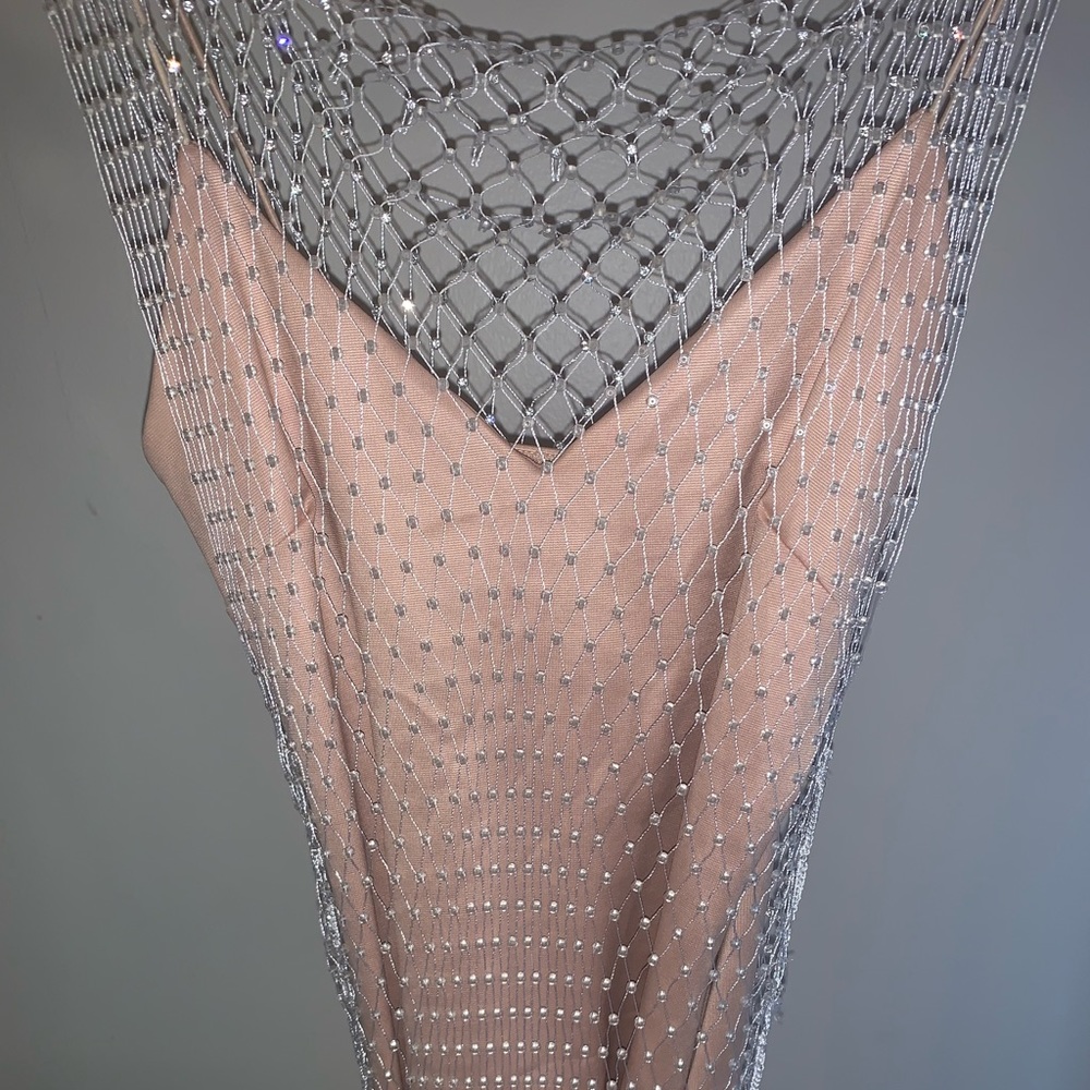 Dana Foley Mesh diamond dress
